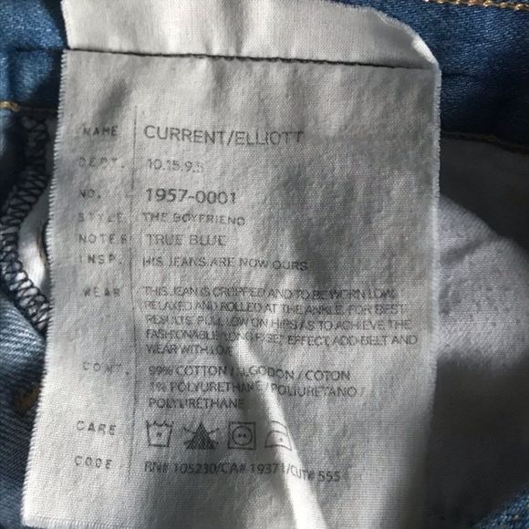 Current Elliott The Boyfriend cropped jeans - Picture 4 of 4